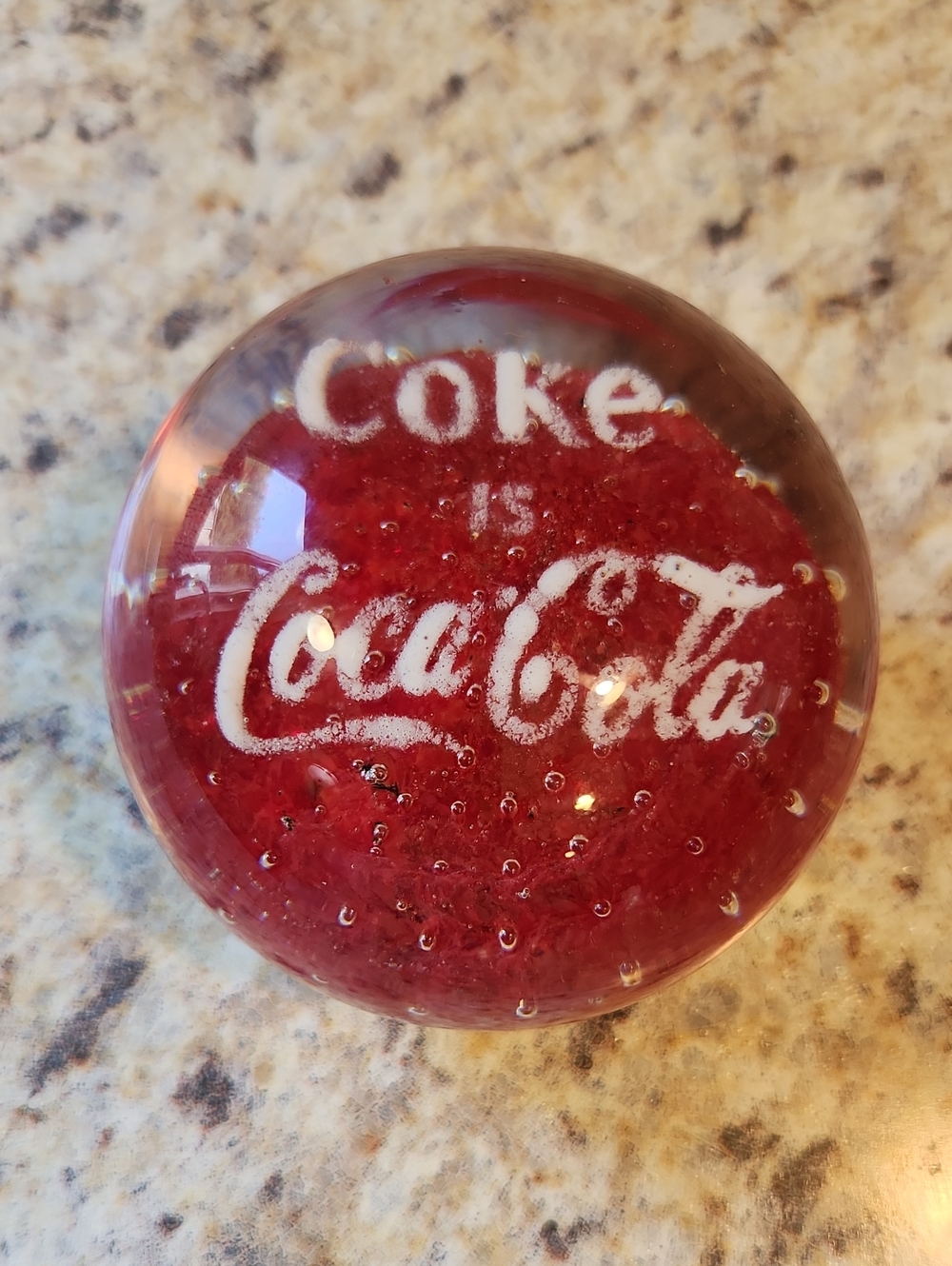 Vintage "Coke Is Coca Cola" Advertising Paperweight
